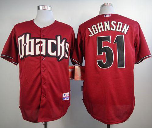 Diamondbacks #51 Randy Johnson Red Cool Base Stitched Jersey - Zenithce