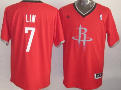 Houston Rockets #7 Jeremy Lin Revolution 30 Swingman 2013 Christmas Day Red Jersey - Zenithce