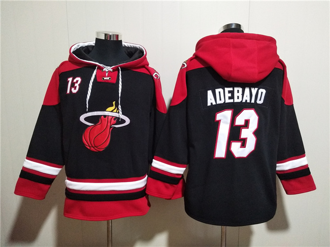 Miami Heat #13 Bam Adebayo Black Ageless Must-Have Lace-Up Pullover Hoodie - Zenithce