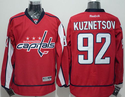 Capitals #92 Evgeny Kuznetsov Red Home Stitched Jersey - Zenithce