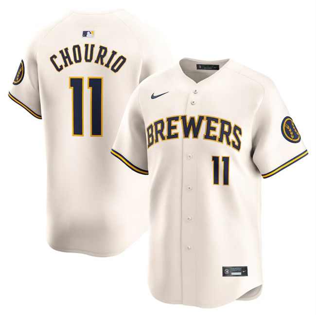 Milwaukee Brewers #11 Jackson Chourio Cream 2024 Home Limited Stitched Jersey - Zenithce