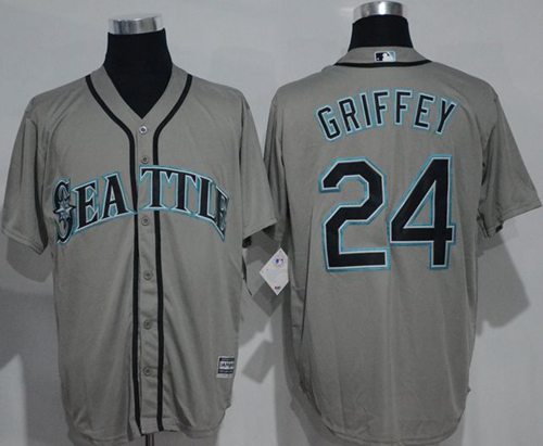 Mariners #24 Ken Griffey Grey New Cool Base Stitched Jersey - Zenithce