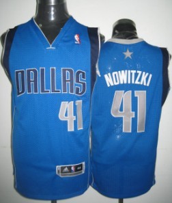 Dallas Mavericks #41 Dirk Nowitzki Light Blue Jersey - Zenithce