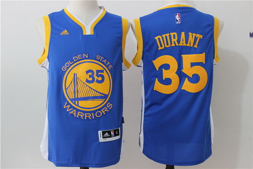 Golden State Warriors Kevin Durant Royal Blue Revolution 30 Swingman #35 Player adidas Road Jersey - Zenithce