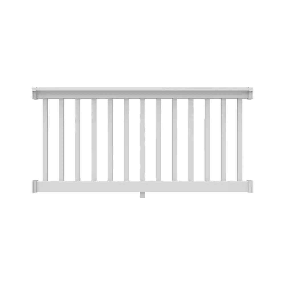 Veranda Linden H x 8 ft. W White Vinyl Privacy Fence Panel Kit - Zenithce