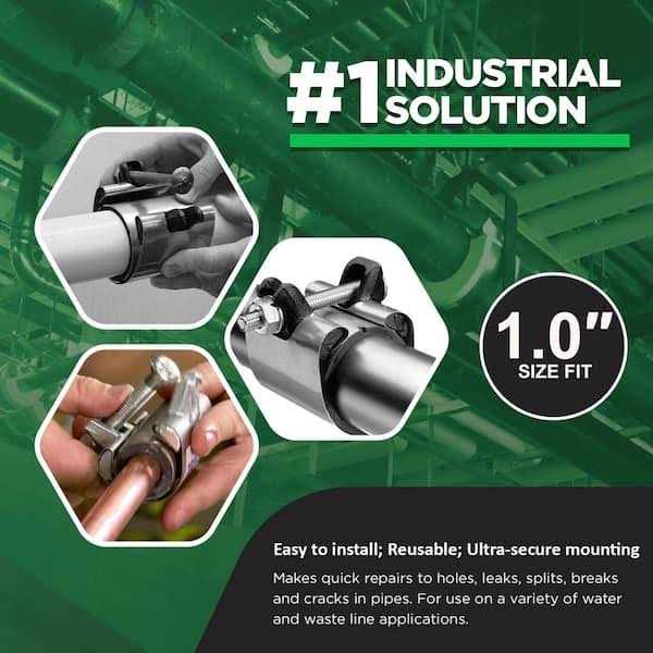 The Plumber’s Choice 3 in. L 1-Bolt Stainless Steel IPS Pipe Repair Clamp - Zenithce