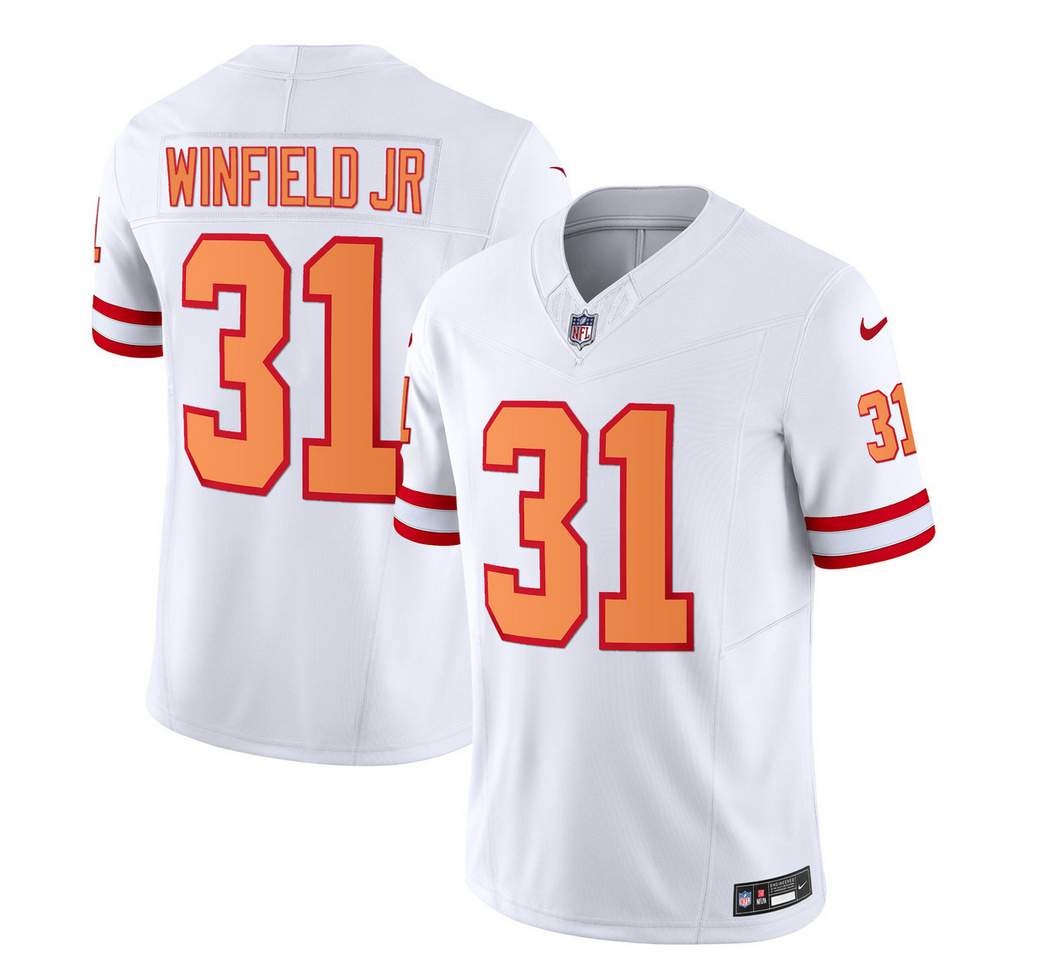 Tampa Bay Buccaneers #31 Antoine Winfield Jr. 2023 F.U.S.E. White Throwback Limited Stitched Jersey - Zenithce