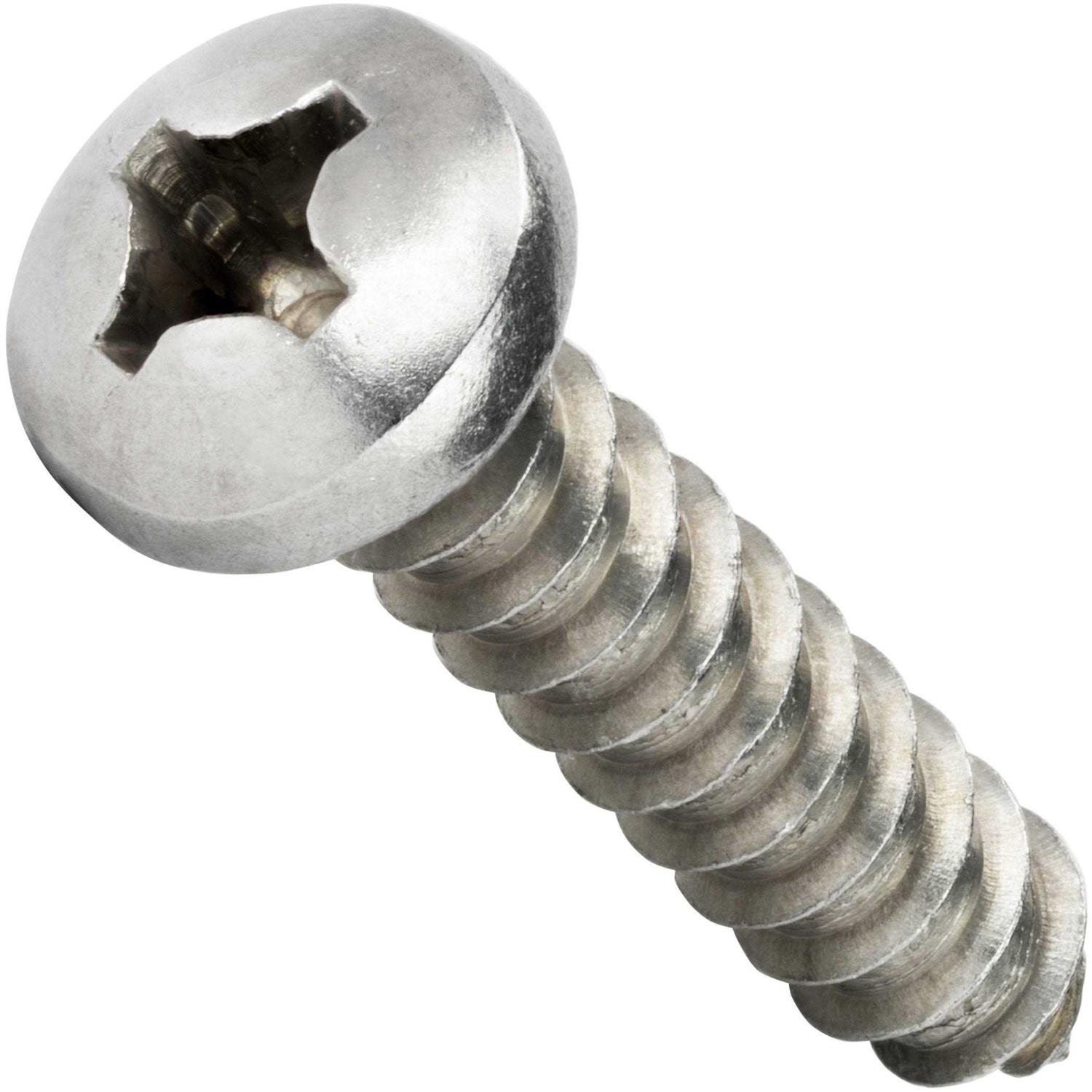 Fastenere.com Phillips Pan Head Sheet Metal Screws Stainless Steel 18-8 Qty 100 - Zenithce