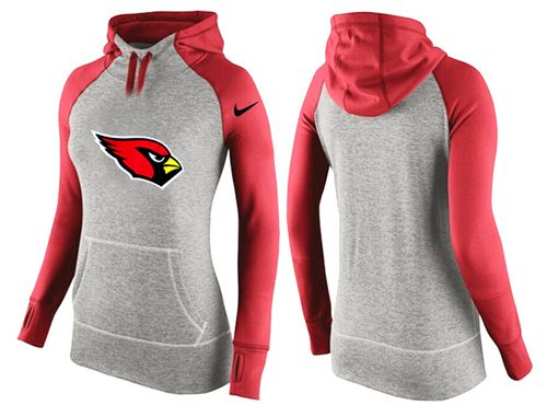 Women's Nike Arizona Cardinals Performance Hoodie Grey   Red_3 - Zenithce