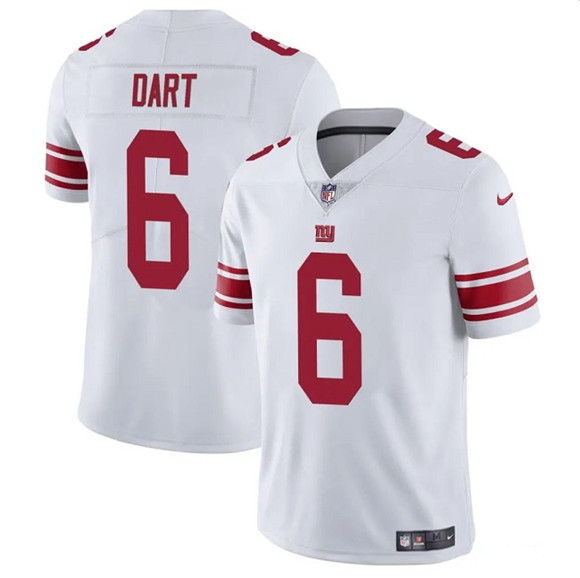 New York Giants #6 Jaxson Dart White 2025 Draft Vapor Untouchable Limited Stitched Jersey - Zenithce