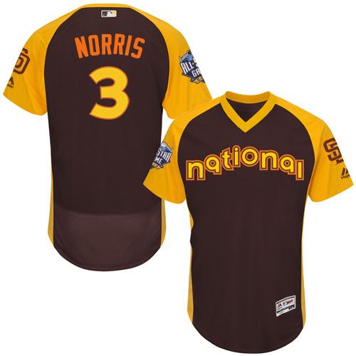 Padres #3 Derek Norris Brown Flexbase Authentic Collection 2016 All-Star National League Stitched Jersey - Zenithce