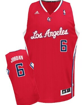 Los Angeles Clippers #6 DeAndre Jordan Red Swingman Jersey - Zenithce