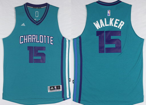 Charlotte Hornets #15 Kemba Walker Revolution 30 Swingman 2015 New Teal Green Jersey - Zenithce