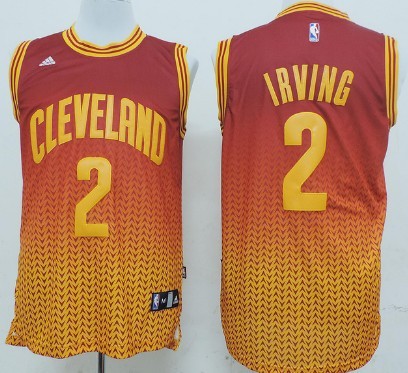 Cleveland Cavaliers #2 Kyrie Irving Red/Yellow Resonate Fashion Jersey - Zenithce