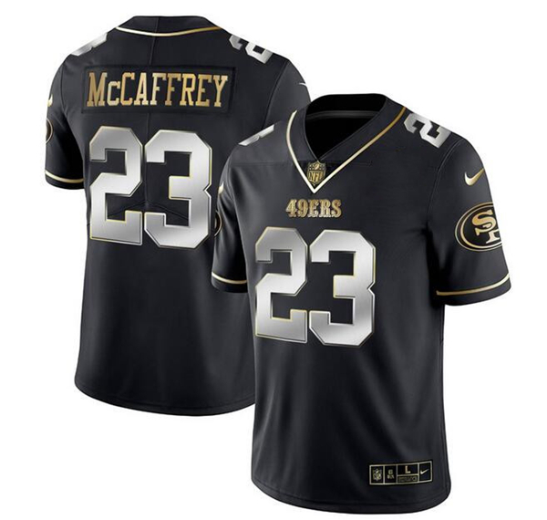 San Francisco 49ers #23 Christian McCaffrey Black Gold Stitched Jersey - Zenithce