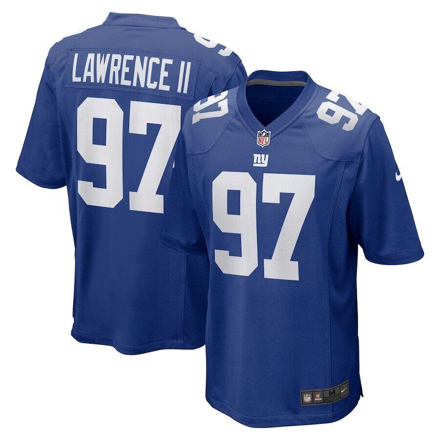 New York Giants #97 Dexter Lawrence II Rush Blue Stitched Game Jersey - Zenithce
