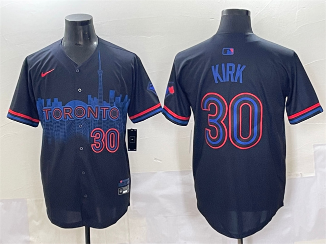 Toronto Blue Jays #30 Alejandro Kirk Navy 2024 City Connect Limited Stitched Jersey - Zenithce