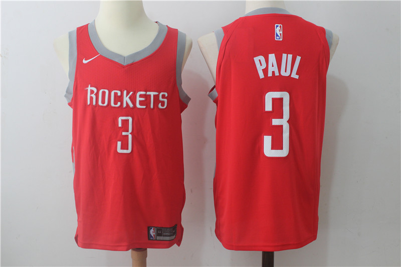 Houston Rockets #3 Chris Paul New Red 2017-2018 Swingman Stitched Jersey - Zenithce