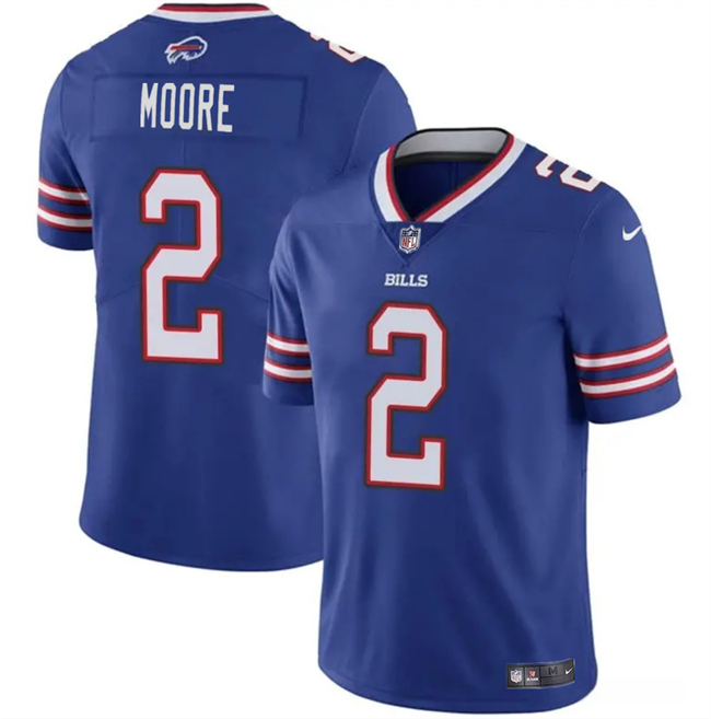 Buffalo Bills #2 D.J. Moore Blue 2026 Vapor Untouchable Limited Stitched Jersey - Zenithce