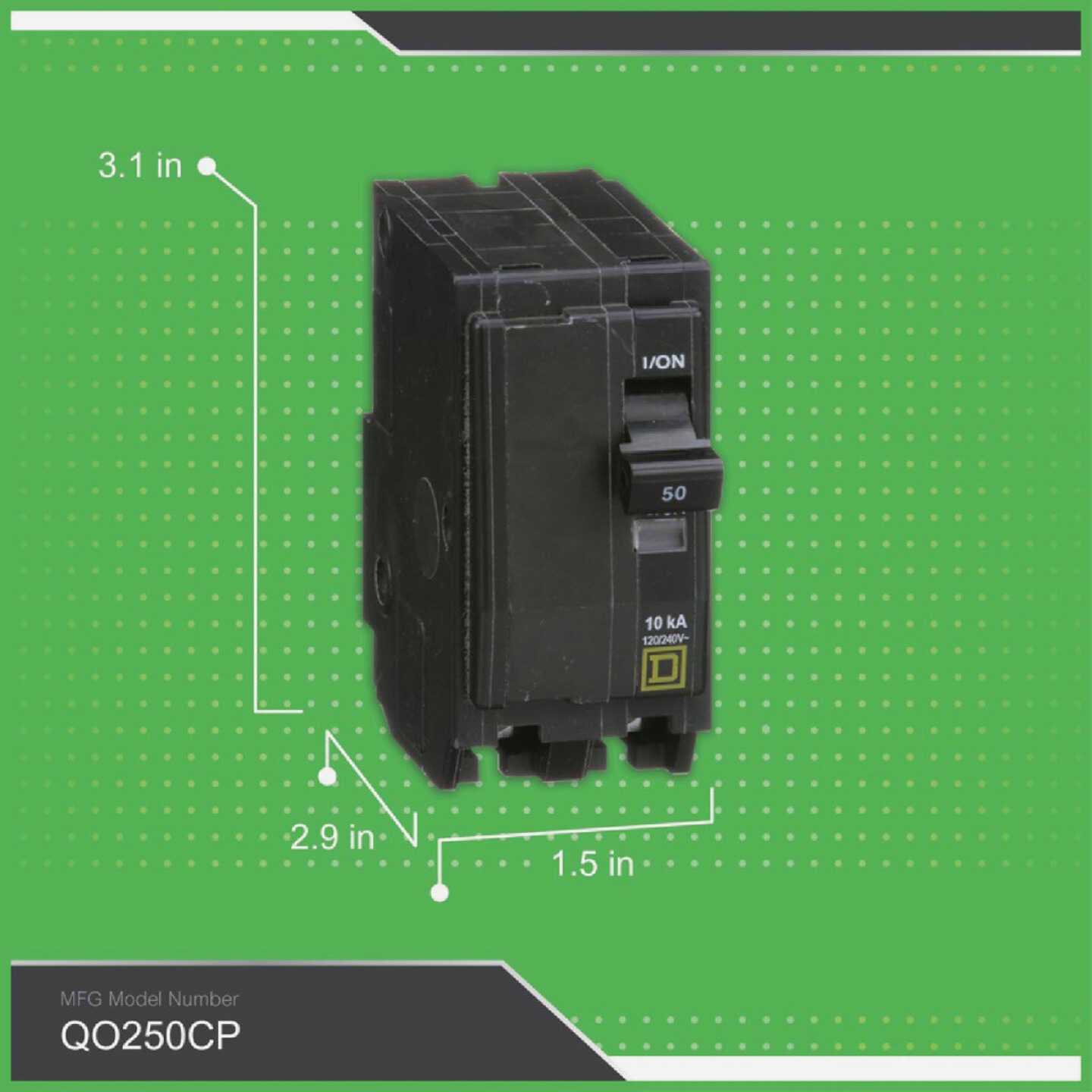 Square D QO Circuit Breaker 40 QO240CP - Zenithce