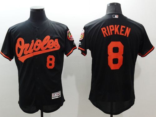 Orioles #8 Cal Ripken Black Flexbase Authentic Collection Stitched Jersey - Zenithce