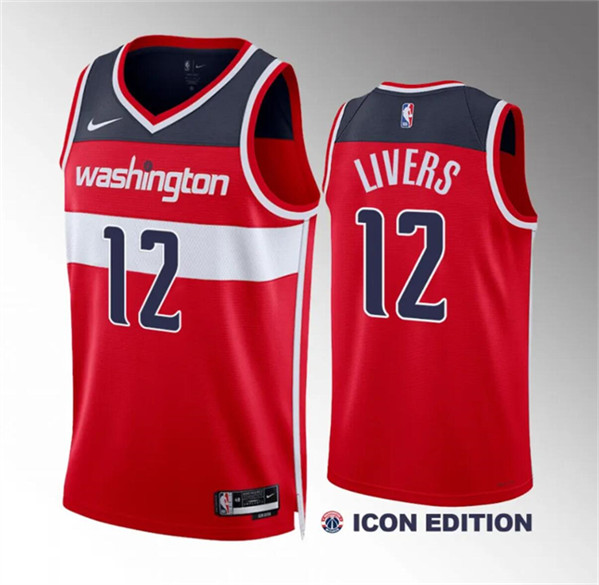 Washington Wizards #12 Isaiah Livers Red Icon Edition Stitched Jersey - Zenithce