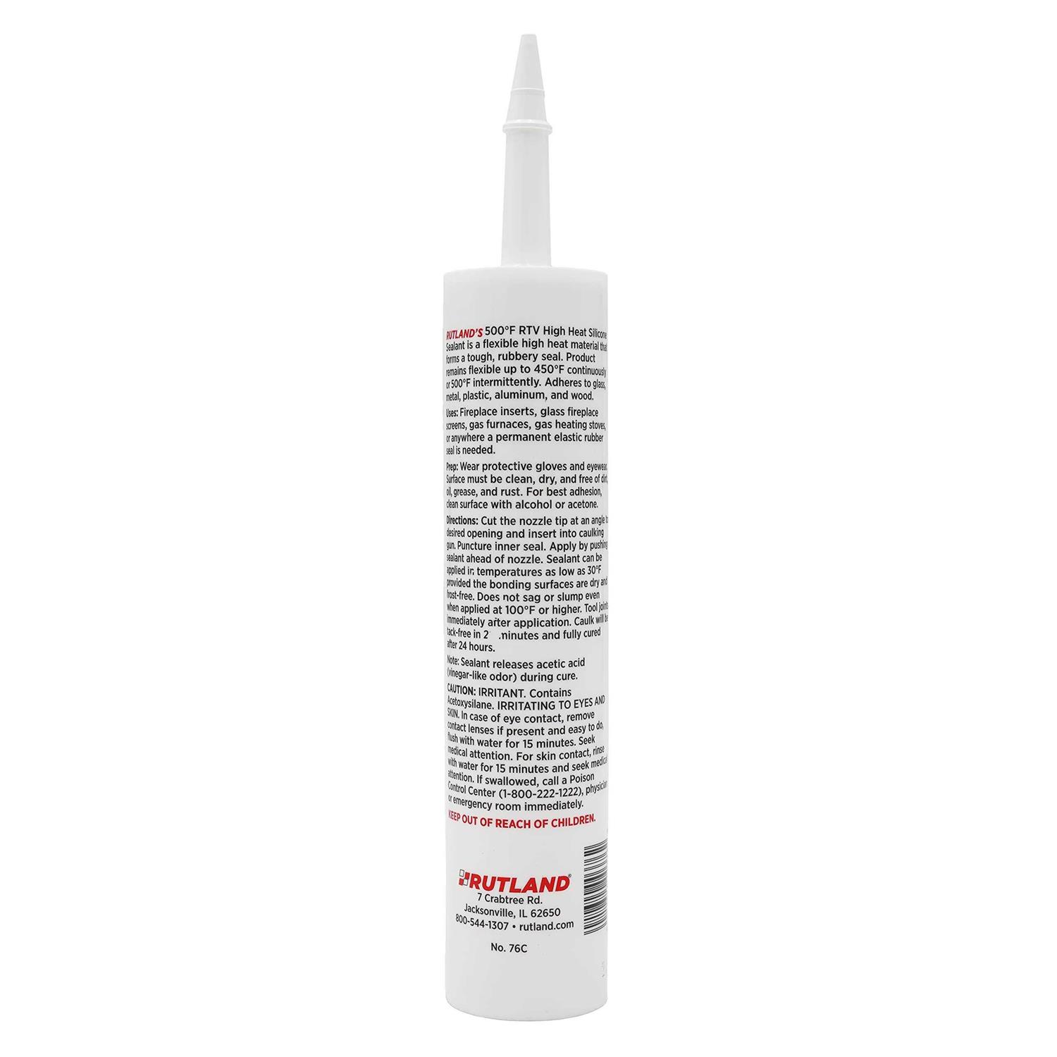 Rutland High Heat Silicone Sealant - Zenithce