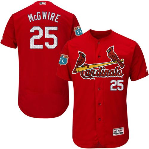 Cardinals #25 Mark McGwire Red Flexbase Authentic Collection Stitched Jersey - Zenithce