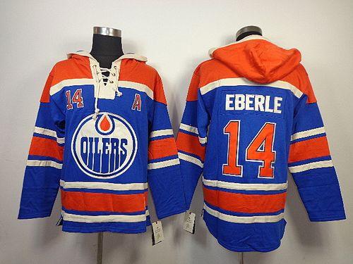 Oilers #14 Jordan Eberle Light Blue Sawyer Hooded Sweatshirt Stitched Jersey - Zenithce