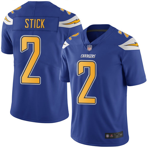 Los Angeles Chargers #2 Easton Stick Blue Vapor Untouchable Limited Stitched Jersey - Zenithce