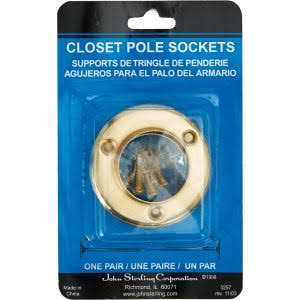 John Sterling CD-0010-CH Pole Socket, Chrome, Pk 2 - Zenithce