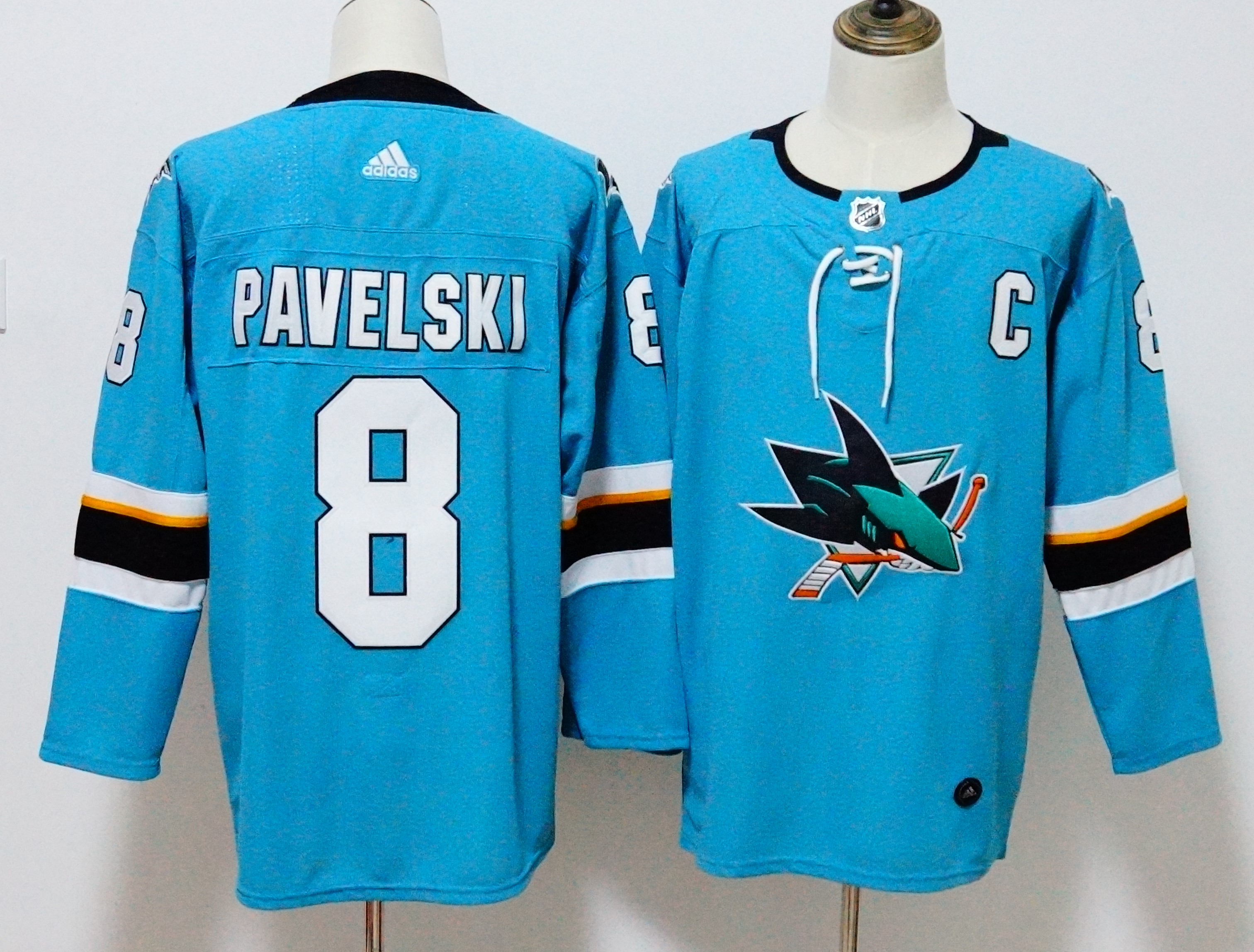 San Jose Sharks #8 Joe Pavelski Teal Stitched Adidas Jersey - Zenithce