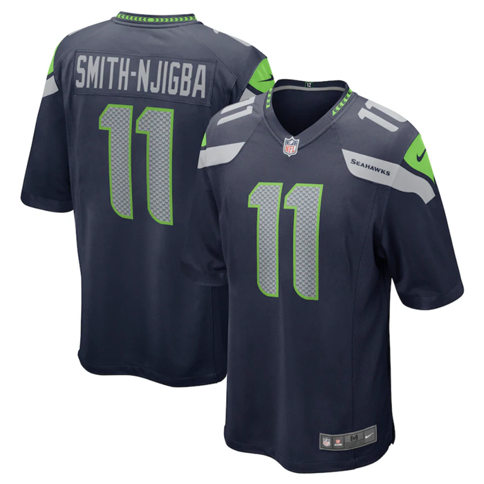 Seattle Seahawks #11 Jaxon Smith-Njigba Navy Stitched Game Jersey - Zenithce