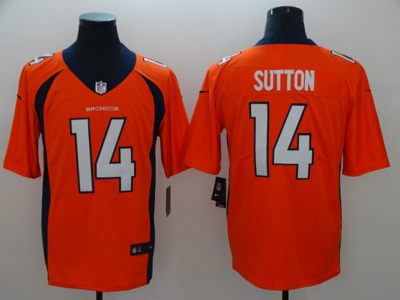Broncos #14 Courtland Sutton Orange Vapor Untouchable Limited Stitched Jersey - Zenithce