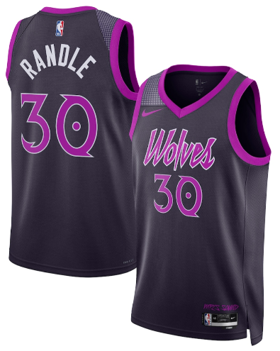 Minnesota Timberwolves #30 Julius Randle Purple 2025-26 City Edition Stitched Jersey - Zenithce