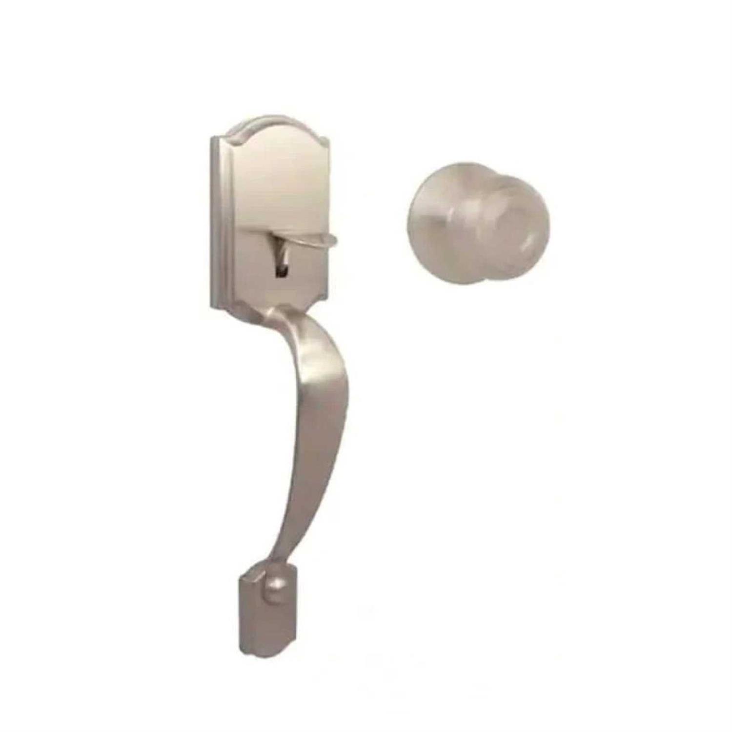 Defiant Castle Matte Black Door Handleset with Hartford Knob - Zenithce