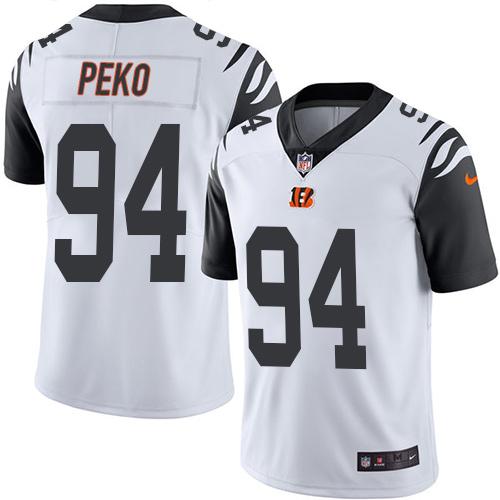 Bengals #94 Domata Peko White Stitched Limited Rush Nike Jersey - Zenithce