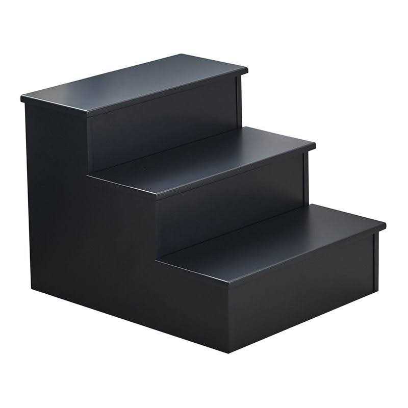 Pilaster Designs Stutler 14 3-step Modern Wood Bedroom step Stool HASS-34 - Zenithce