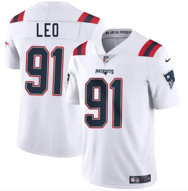 New England Patriots #91 Titus Leo White 2025 Vapor Limited Stitched Jersey - Zenithce