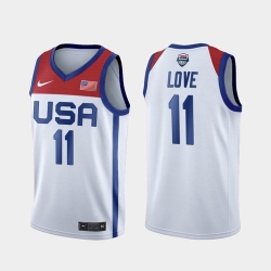 USA Team Kevin Love Home White 2021 Tokyo Olympics Jersey - Zenithce