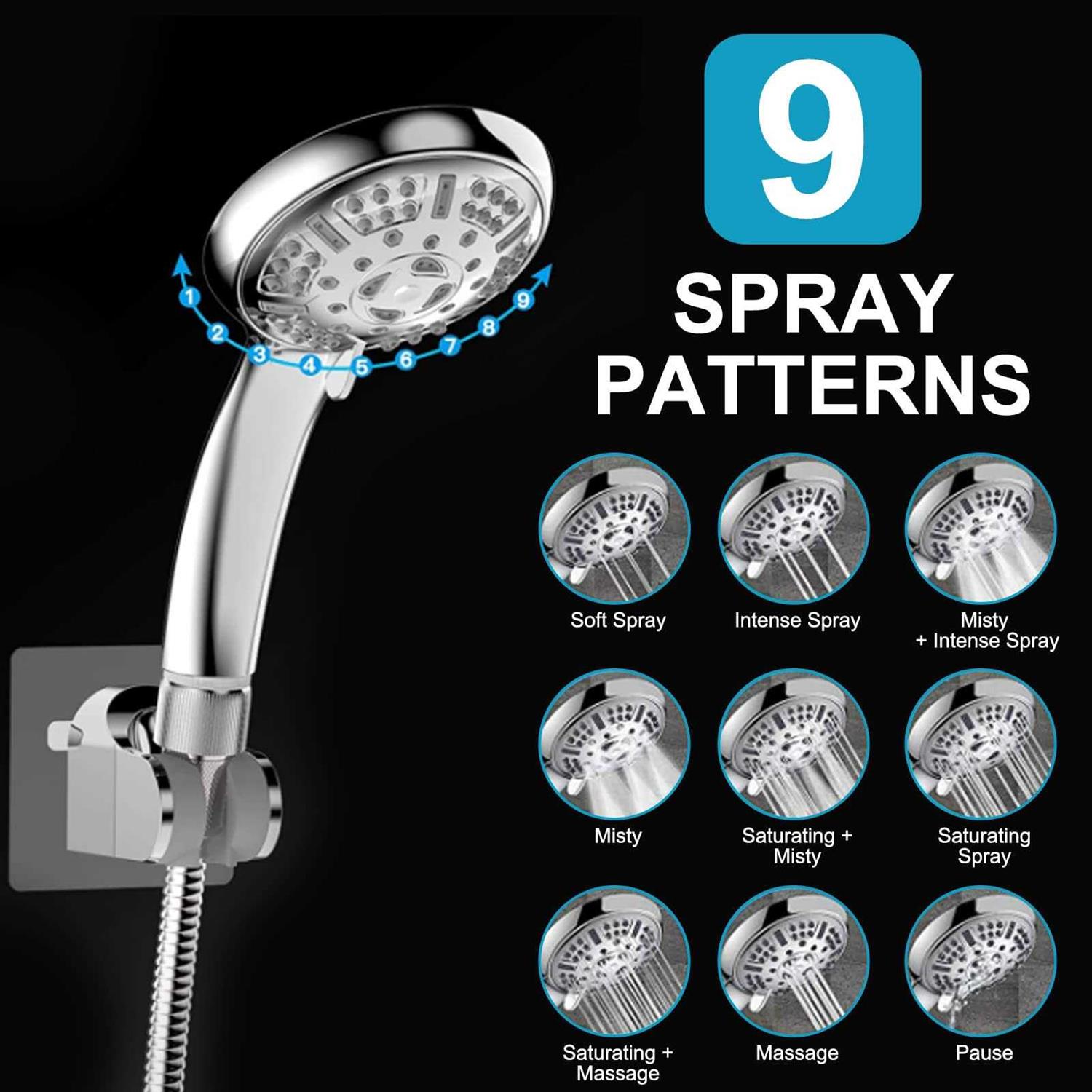 Tomler High Pressure Rain Shower Head Shower Head with 11 Inch Extension Arm - Zenithce