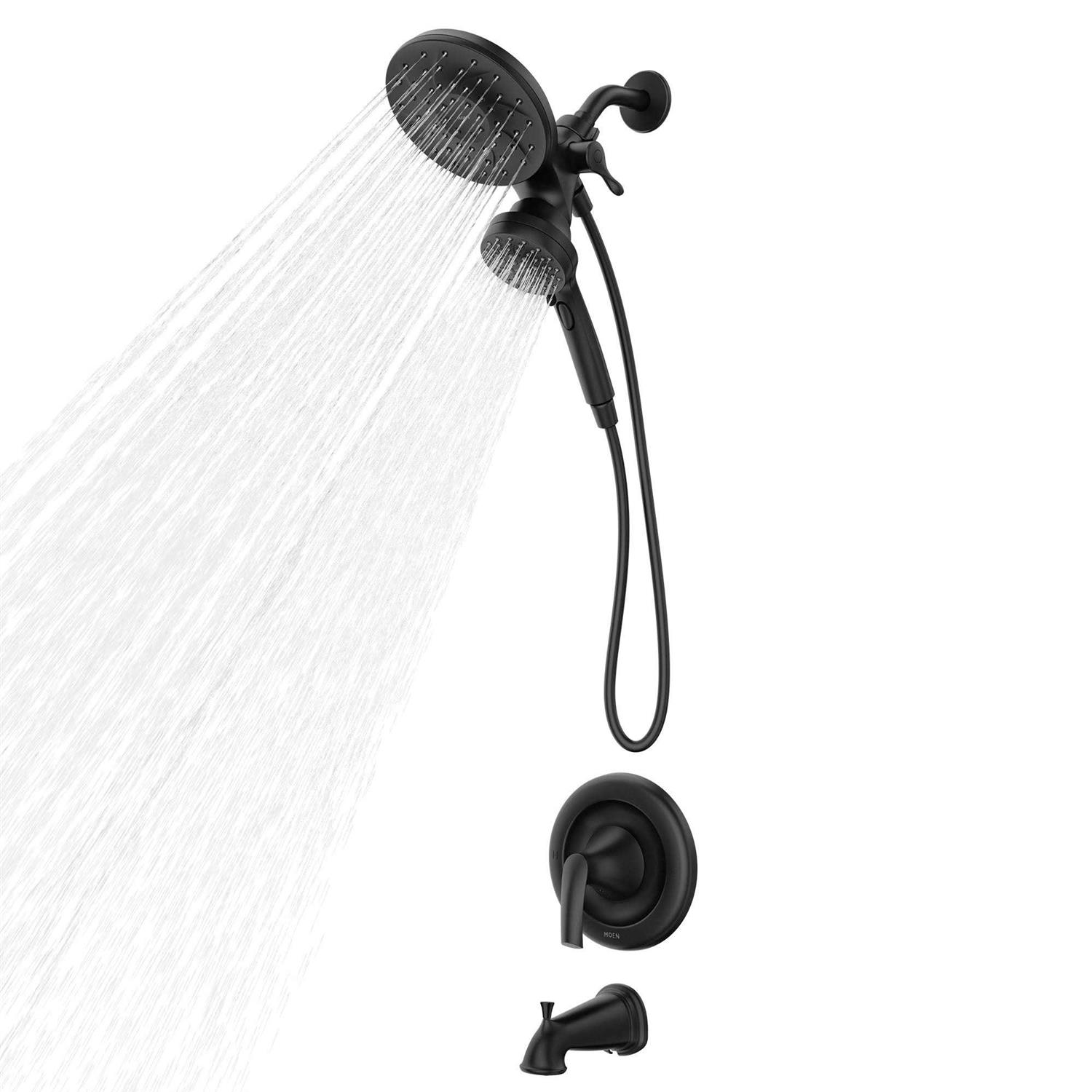 Moen Magnetix Engage Spot Resist Brushed Nickel Round Rain Shower Head Handheld Shower Head 2.5-GPM - Zenithce