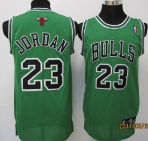 Chicago Bulls #23 Michael Jordan Green Swingman Jersey - Zenithce