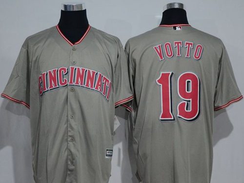 Reds #19 Joey Votto Grey New Cool Base Stitched Jersey - Zenithce