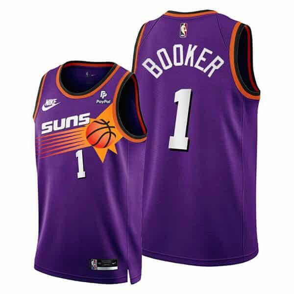 Phoenix Suns #1 Devin Booker Purple Stitched Jersey - Zenithce