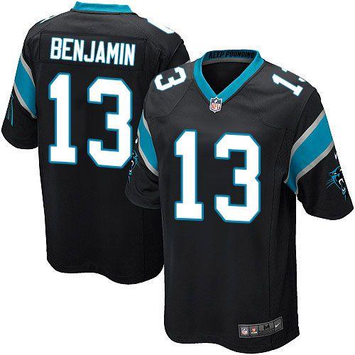 Panthers #13 Kelvin Benjamin Black Team Color Stitched Game Nike Jersey - Zenithce