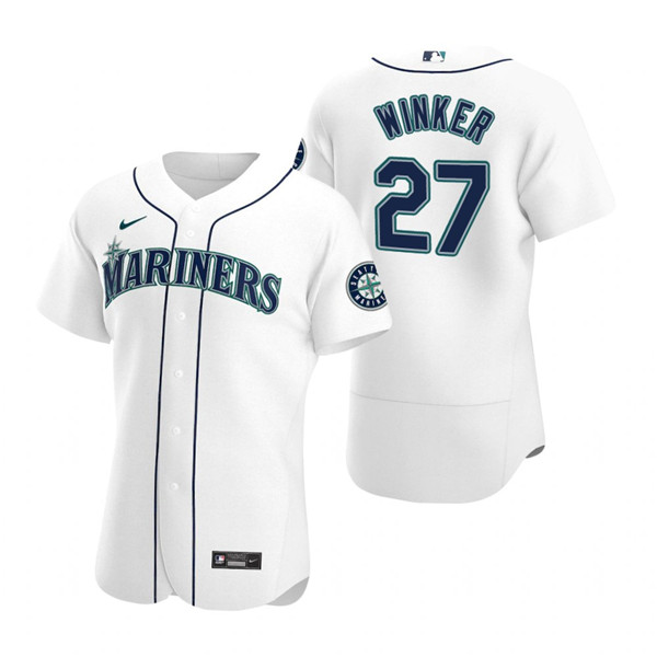 Seattle Mariners #27 Jesse Winker White Flex Base Stitched Jersey - Zenithce