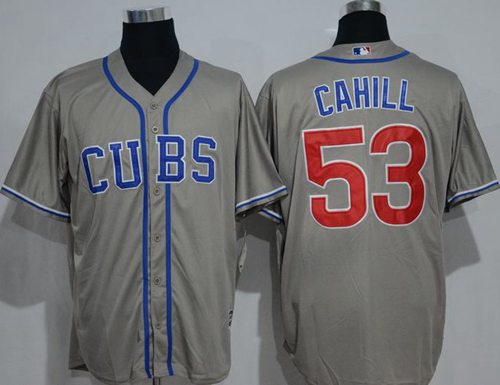 Cubs #53 Trevor Cahill Grey New Cool Base Alternate Road Stitched Jersey - Zenithce