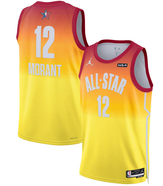 2023 All-Star #12 Ja Morant Orange Game Swingman Stitched Jersey - Zenithce