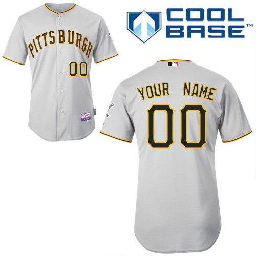 Pirates Customized Authentic Grey Cool Base MLB Jersey - Zenithce